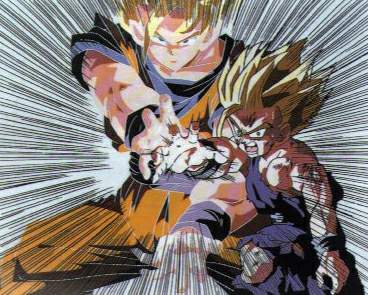 Kamehame que destruye a Cell